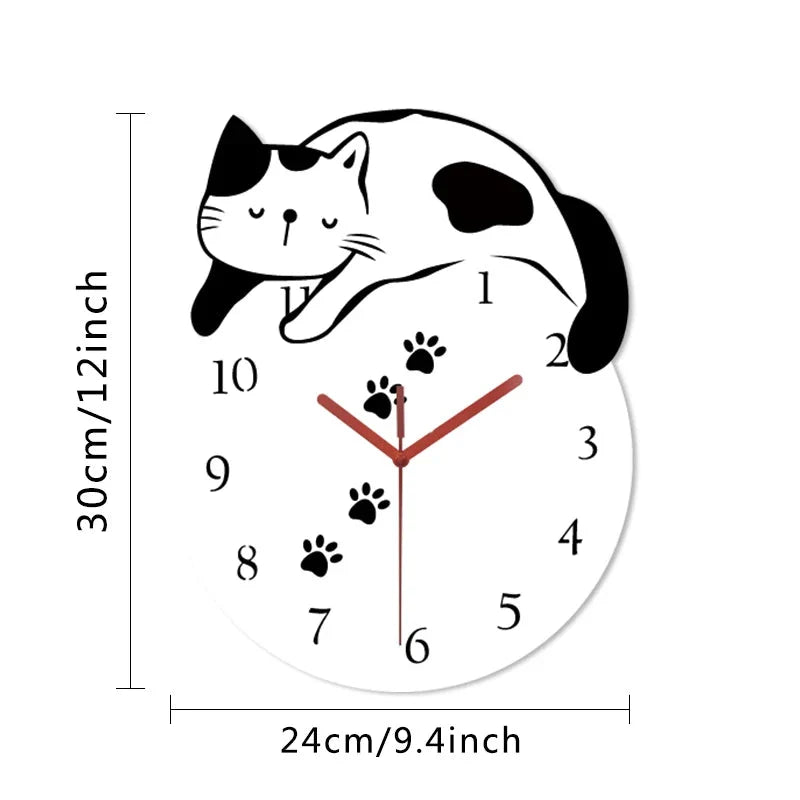 Horloge Chat Qui Dort