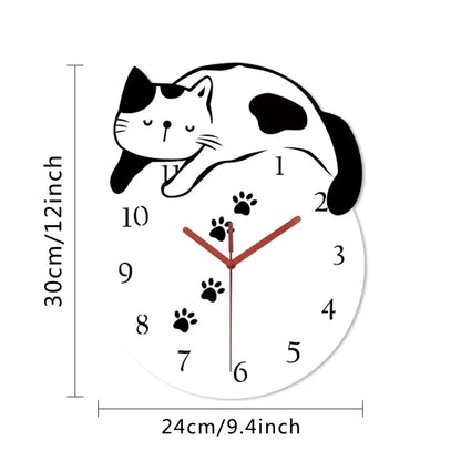 Horloge Chat Qui Dort
