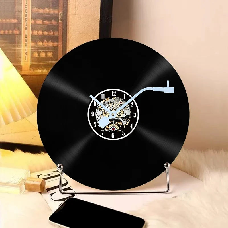 Horloge Murale Originale Disque Vinyle Thème Musique Rétro