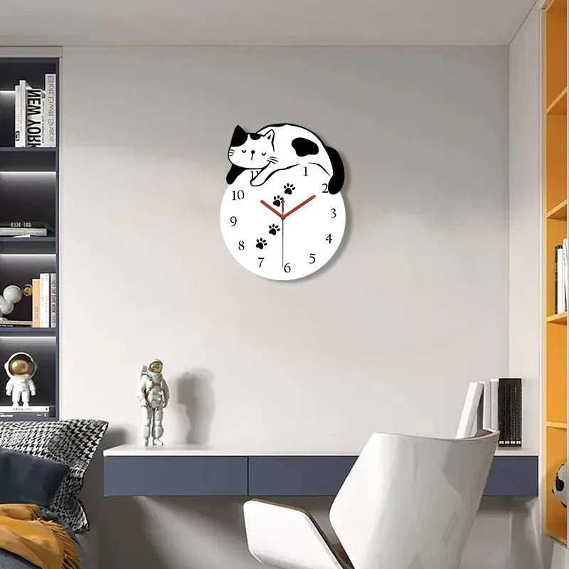 Horloge Chat Qui Dort