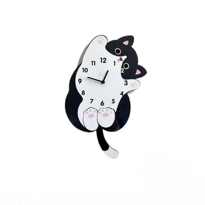 Horloge Chat Concept Cartoon