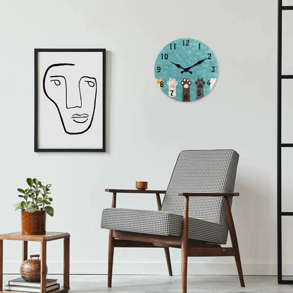 Horloge Chat Pattes de chat