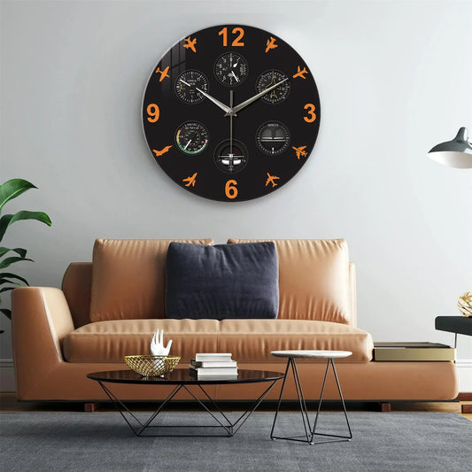 Horloge Murale Originale Tableau de Bord Avion