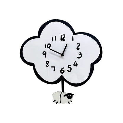 Horloge Murale Silencieuse Chat Balancier Design Original