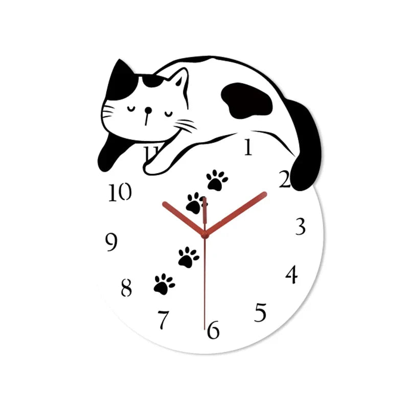 Horloge Chat Qui Dort