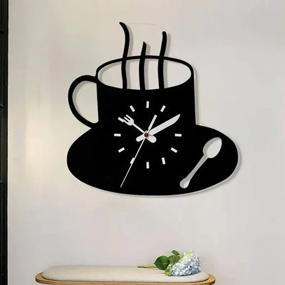 Horloge Murale Cuisine Design Tasse à Café