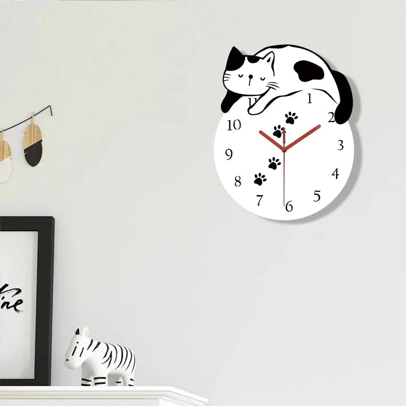 Horloge Chat Qui Dort