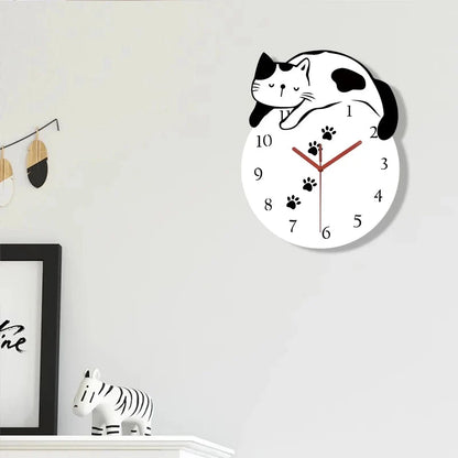 Horloge Chat Qui Dort