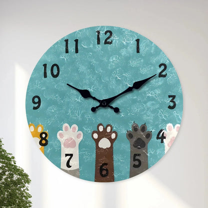 Horloge Chat Pattes de chat