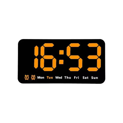 Horloge Murale Digitale LED Grande Taille avec Double Alarme