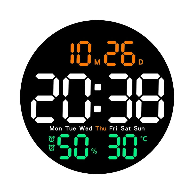 Horloge Murale Digitale Avec Température et Humidité