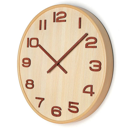 Horloge Murale Moderne Style Bois Massif