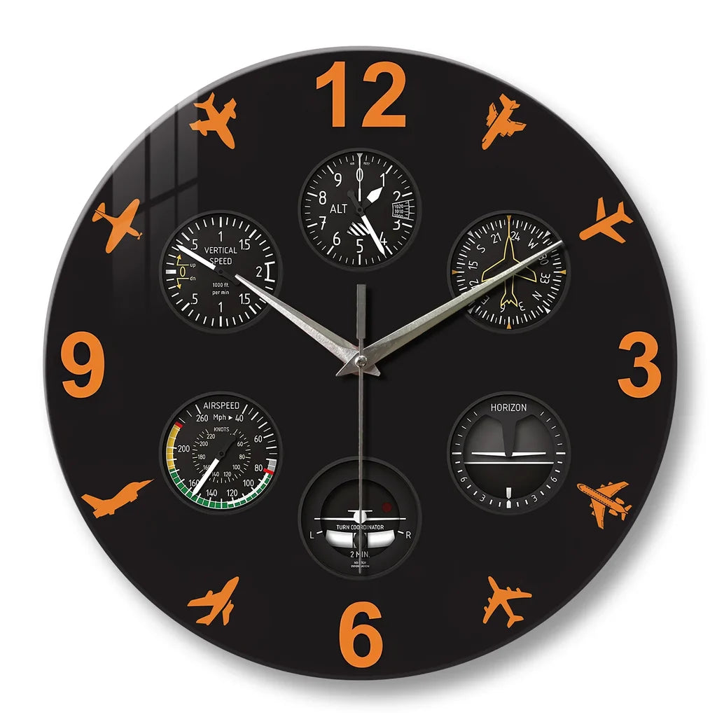 Horloge Murale Originale Tableau de Bord Avion