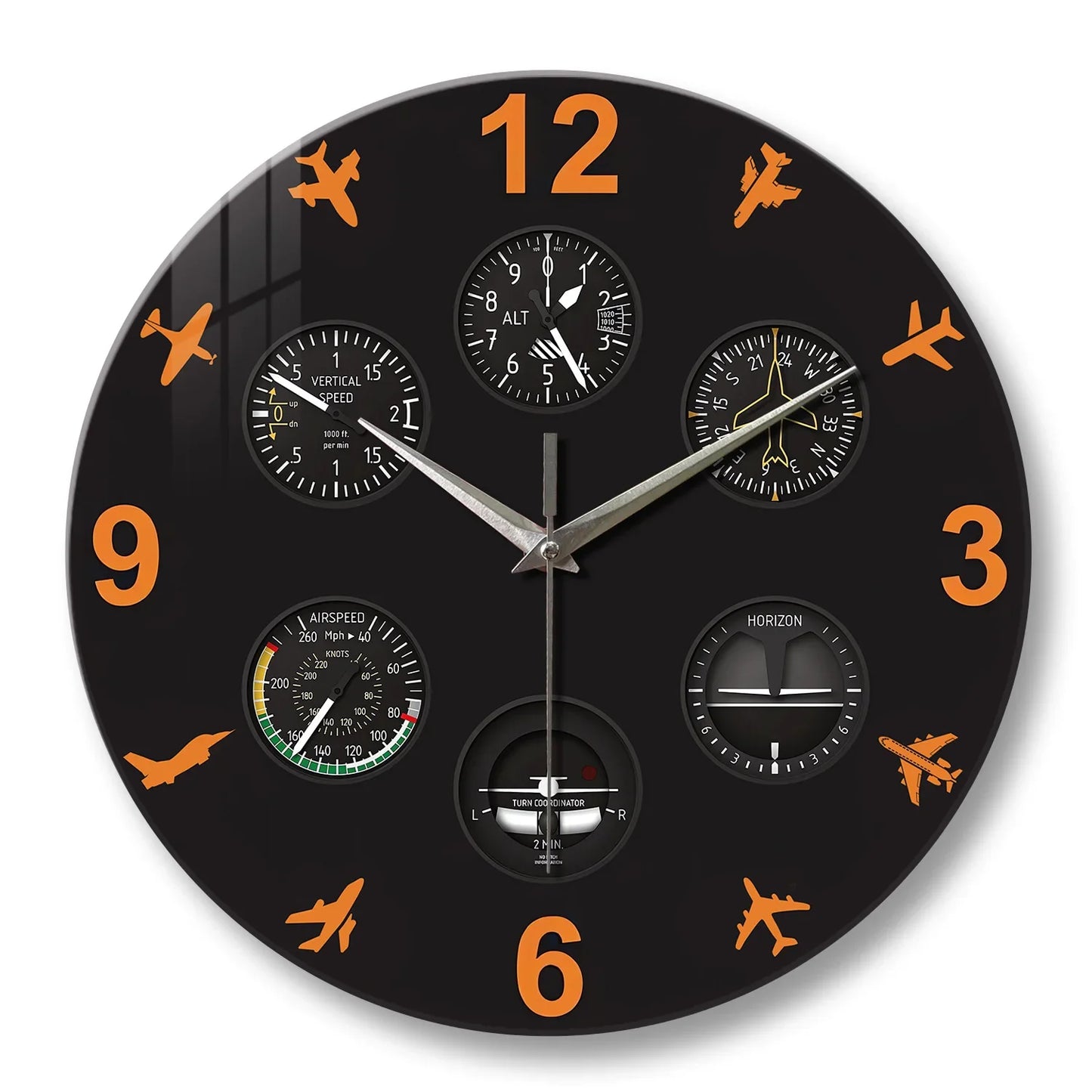 Horloge Murale Originale Tableau de Bord Avion