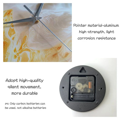 Horloge Murale Design Art Abstrait Verre Trempé