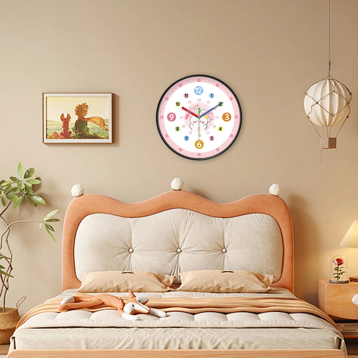 Horloge Enfant Lapin Rose