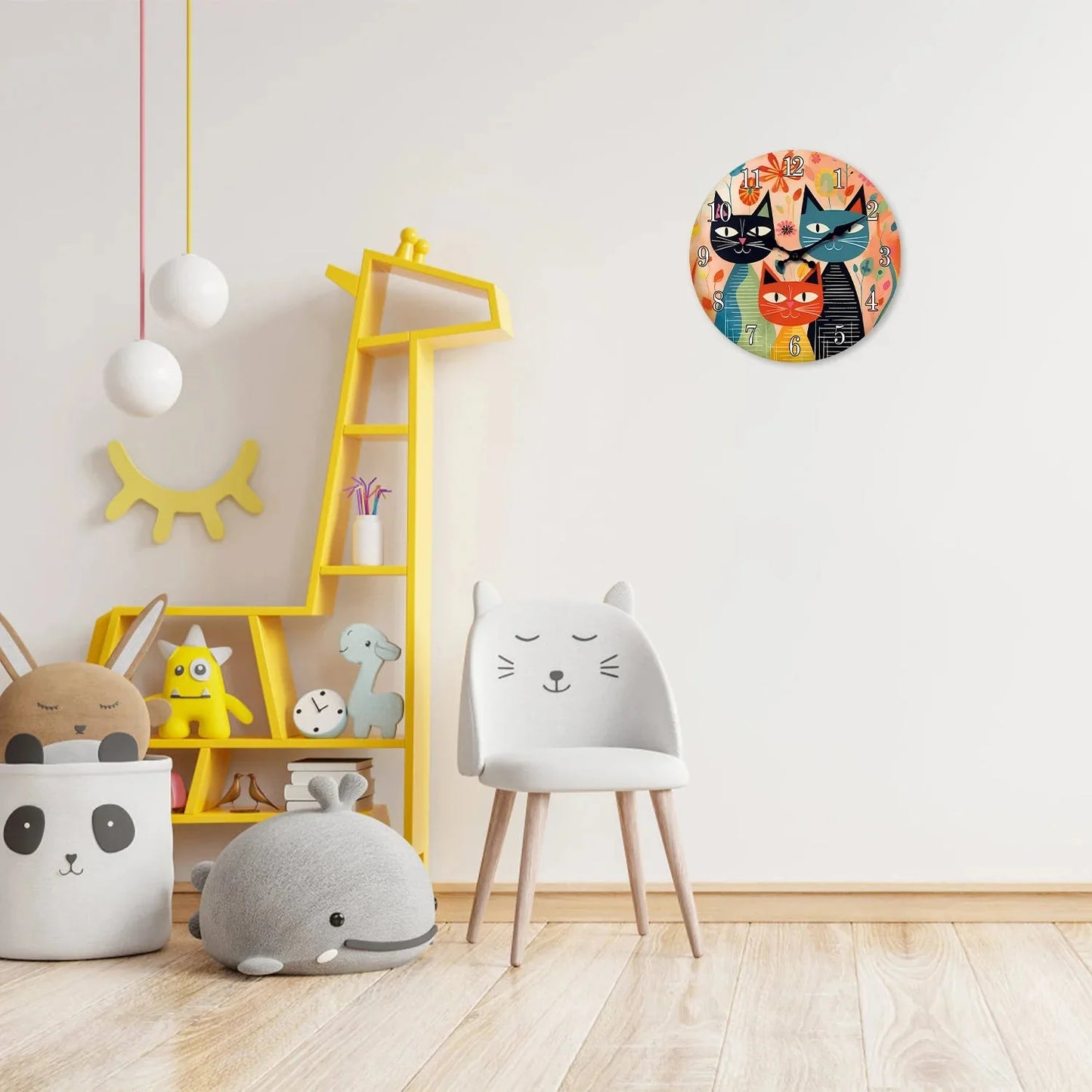 Horloge chat Couleur d'Automne