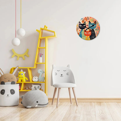 Horloge chat Couleur d'Automne