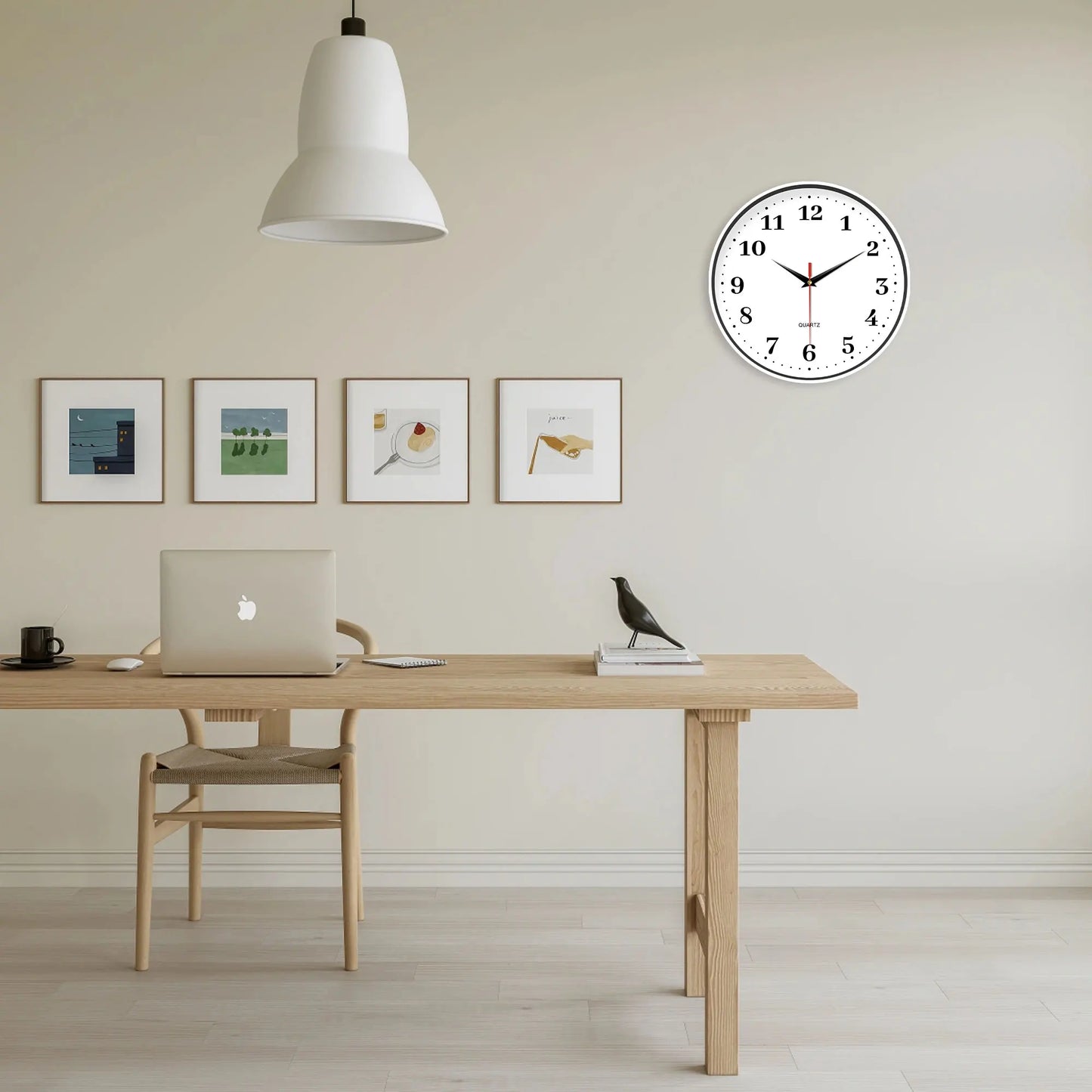 Horloge Murale Décorative Salon – Design Blanc Épuré
