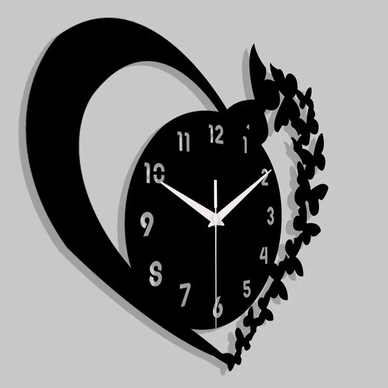 Horloge Coeur Noir Design