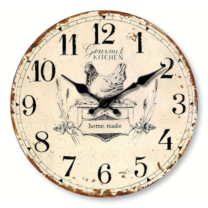 Horloge Murale Vintage Poule Campagnarde