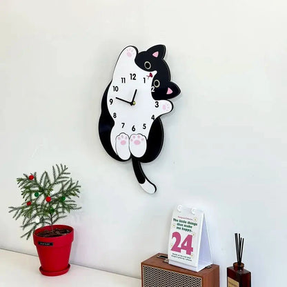 Horloge Chat Concept Cartoon