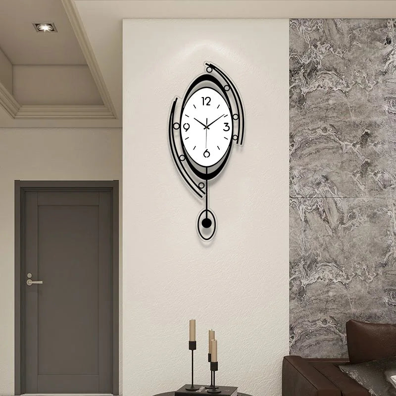Horloge Murale Silencieuse Ovale
