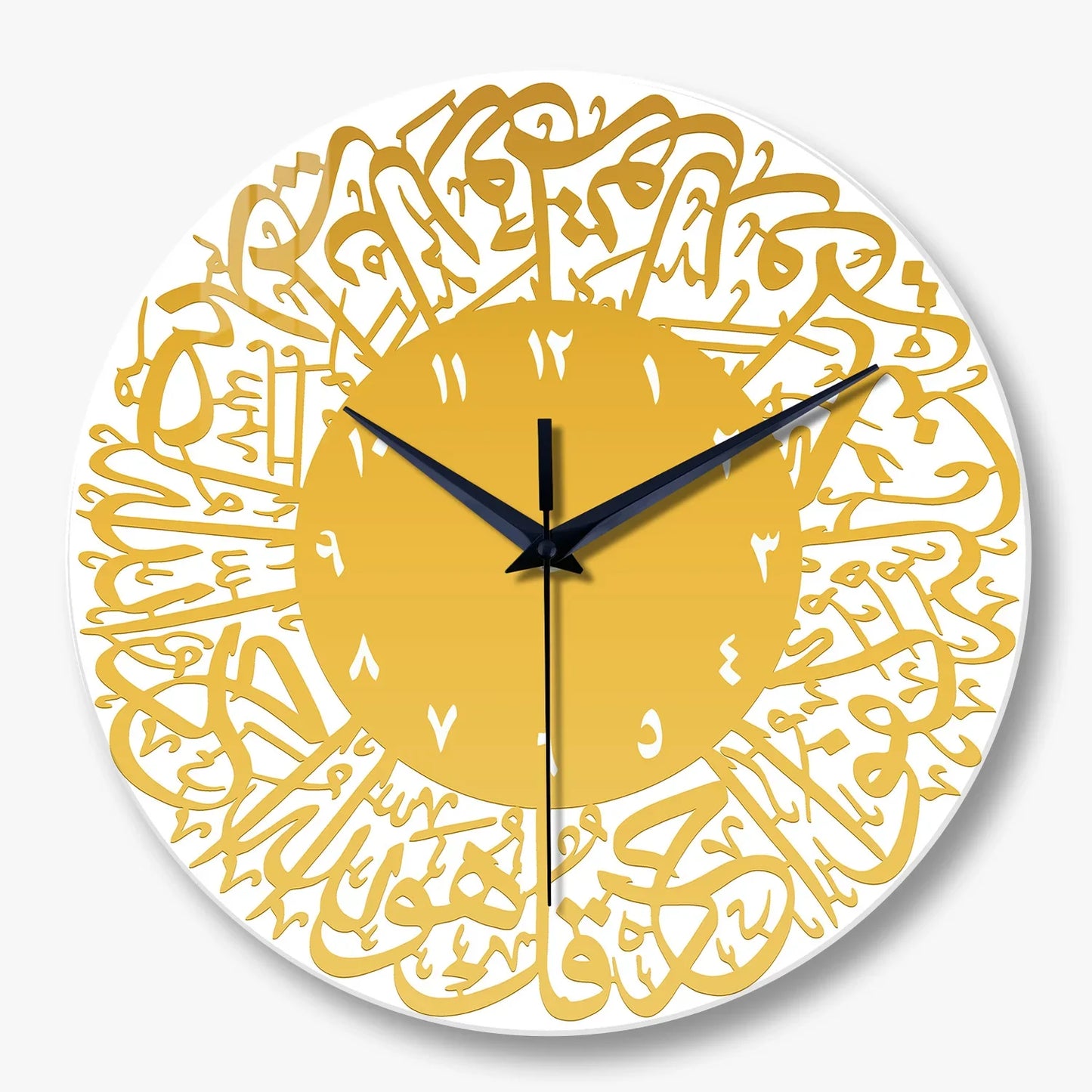 Horloge Murale Décorative Art Coranique Verre Eid