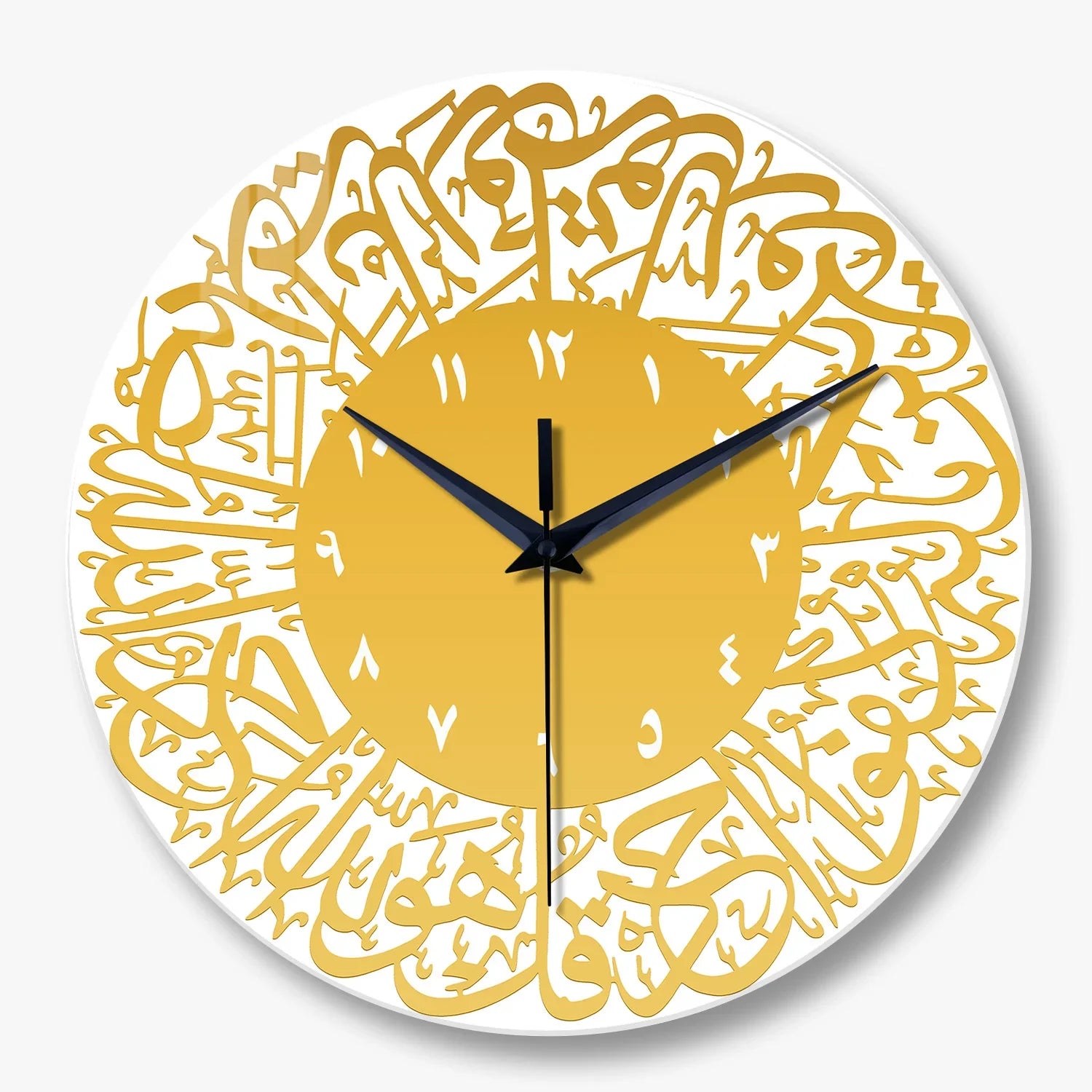 Horloge Murale Décorative Art Coranique Verre Eid