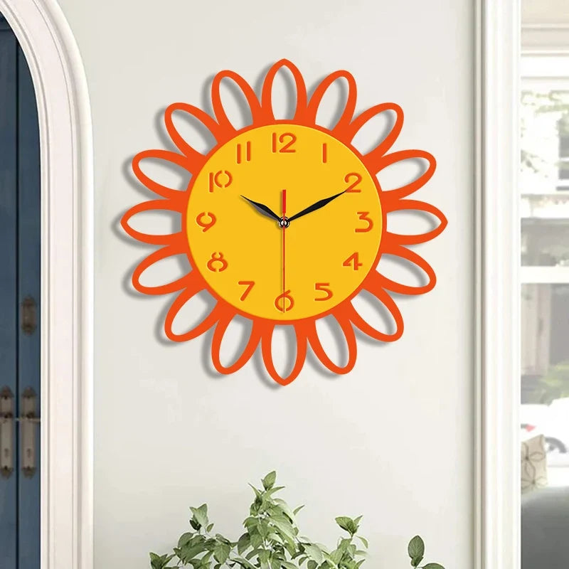 Horloge Murale Motif Fleur