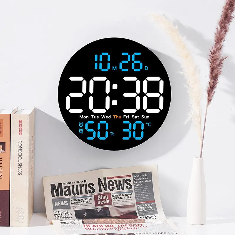 Horloge Murale Digitale Avec Température et Humidité