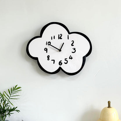 Horloge Murale Silencieuse Design Nuage Enfant Moderne