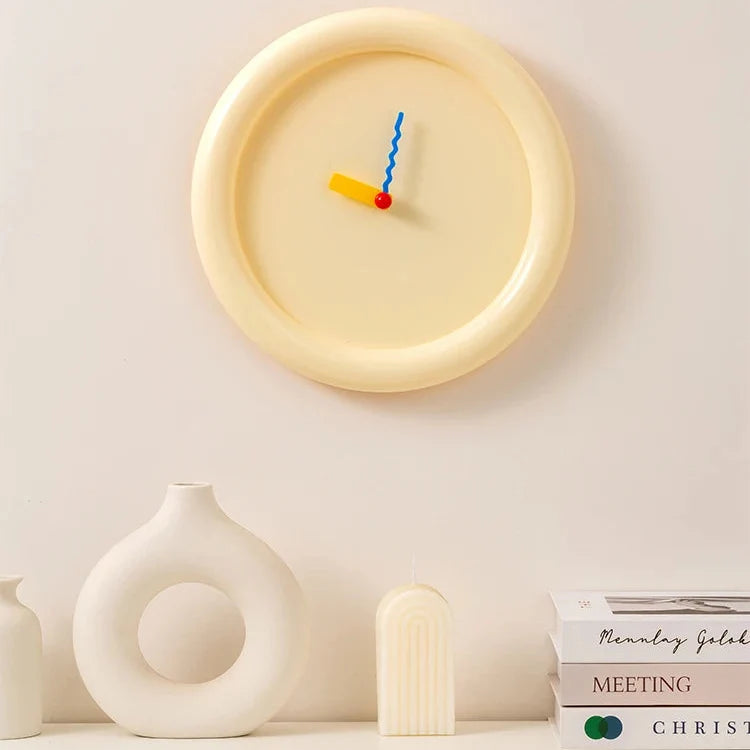 Horloge Murale Design Style Memphis Moderne Coloré