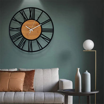 Grande Horloge Murale Vintage Industrielle 60cm