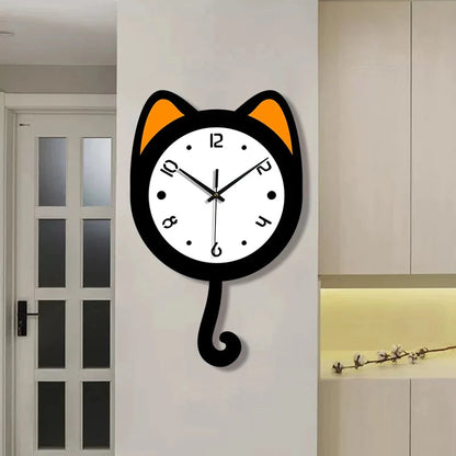 Horloge Chat Oreille Orange