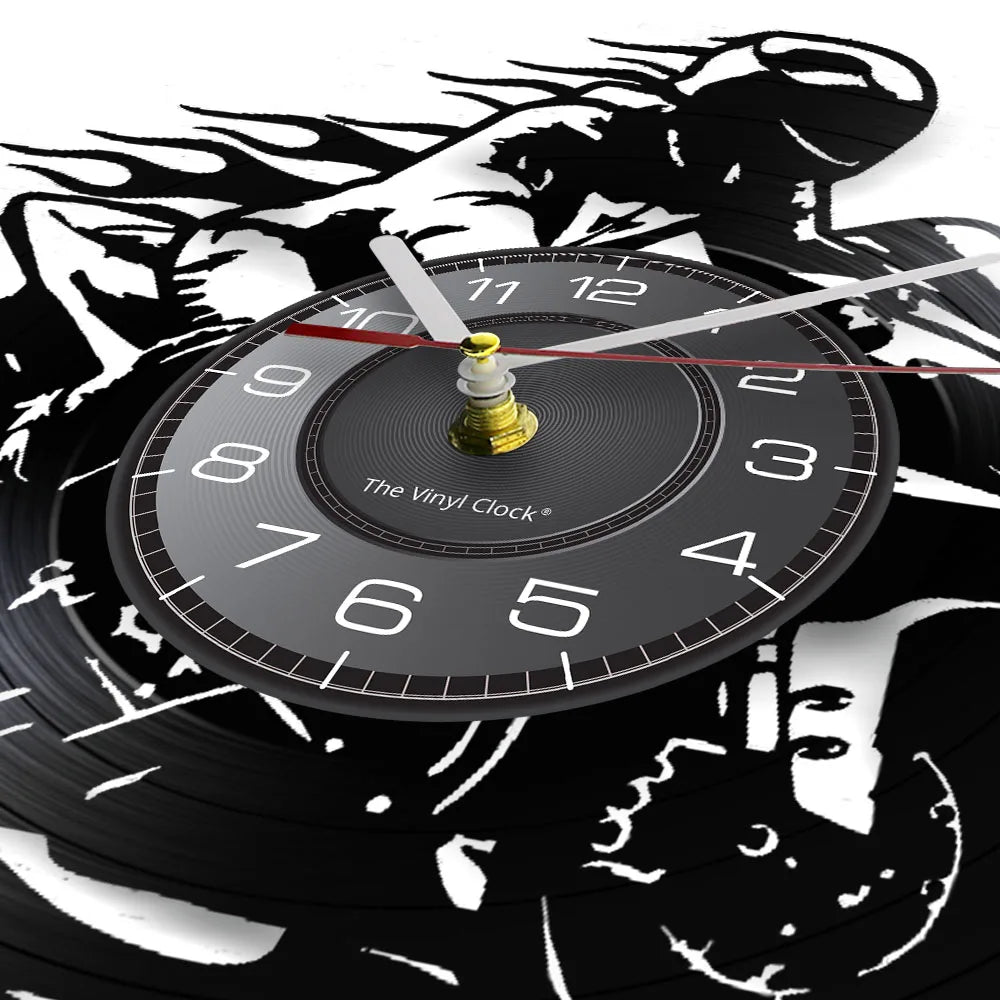 Horloge Vinyle Design Moto