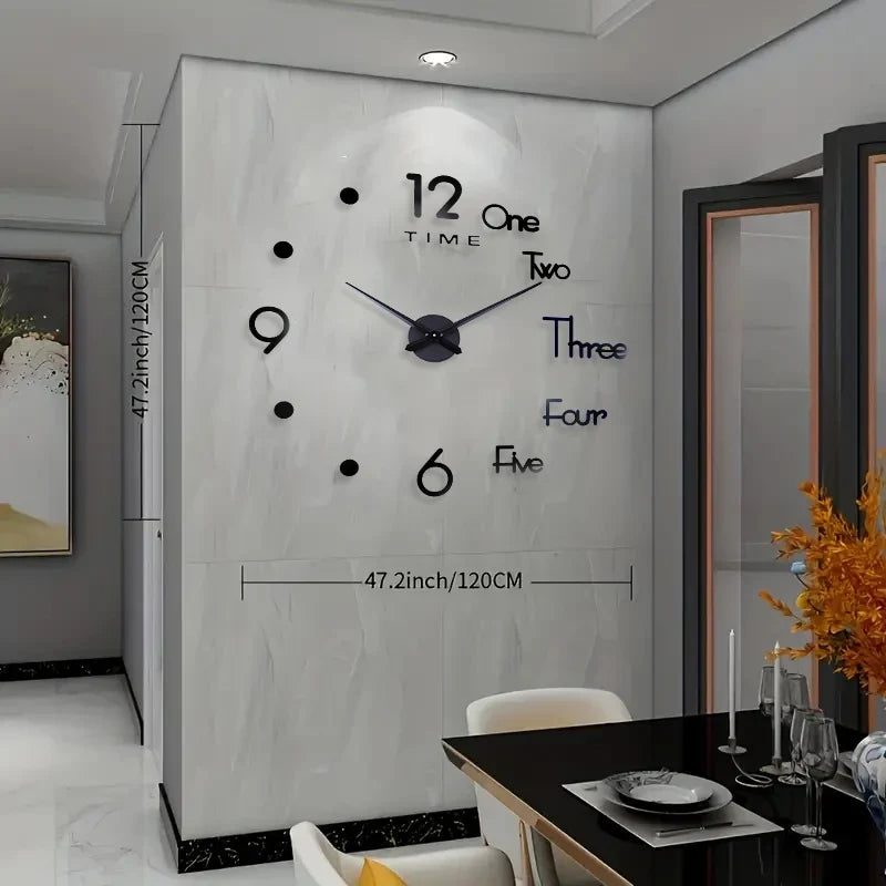 Horloge Moderne Design Sans Cadre en Acrylique