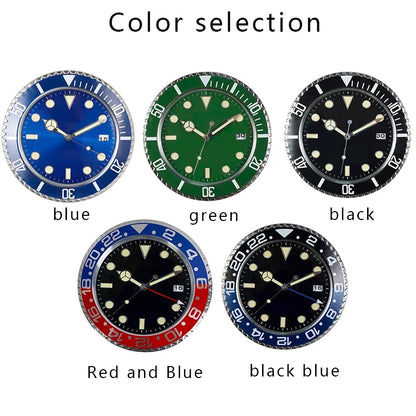 Horloge Murale Métal Design Fluorescent 33cm Sans Piles