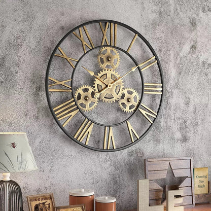 Horloge Murale Antique avec Engrenages