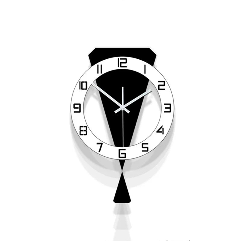 Horloge Murale Design Moderne En Métal Noir