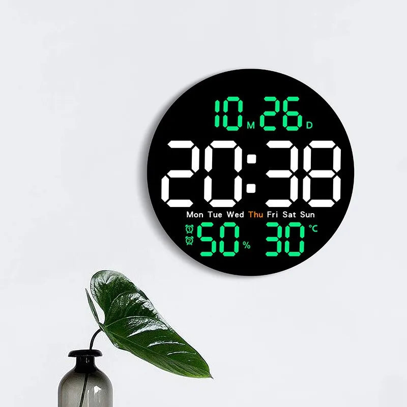 Horloge Murale Digitale Avec Température et Humidité