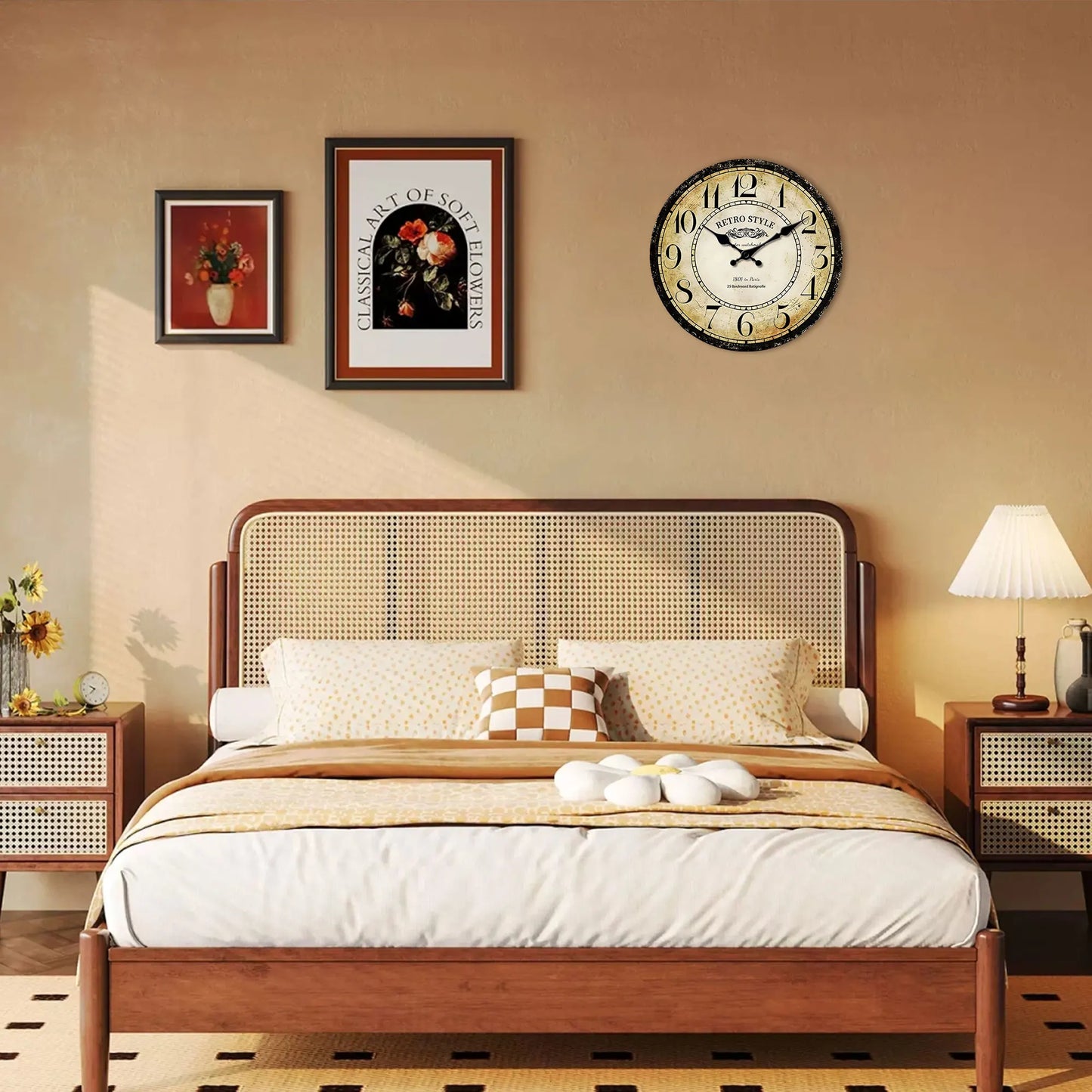Horloge Murale Vintage Design Horloger Parisien Rétro