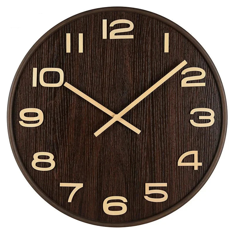 Horloge Murale Moderne Style Bois Massif