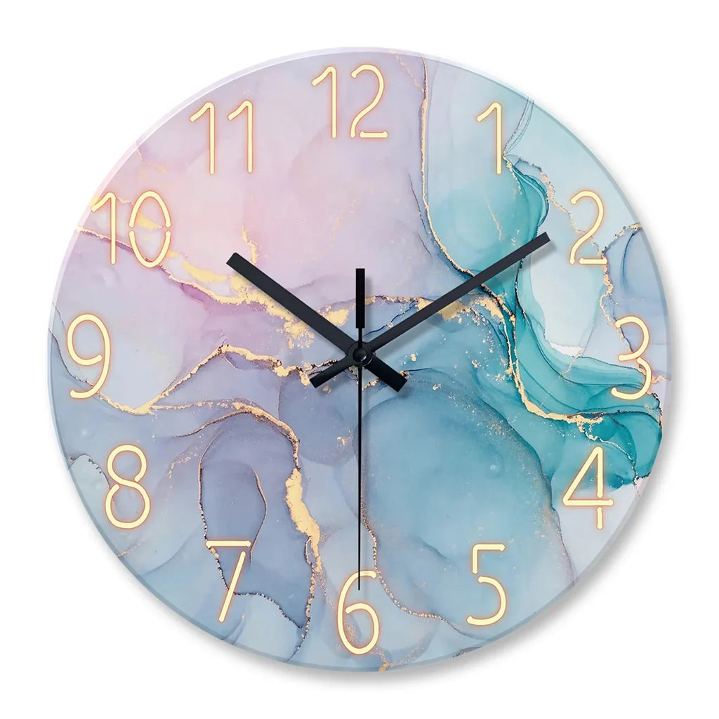 Horloge Murale Art Abstrait Violet