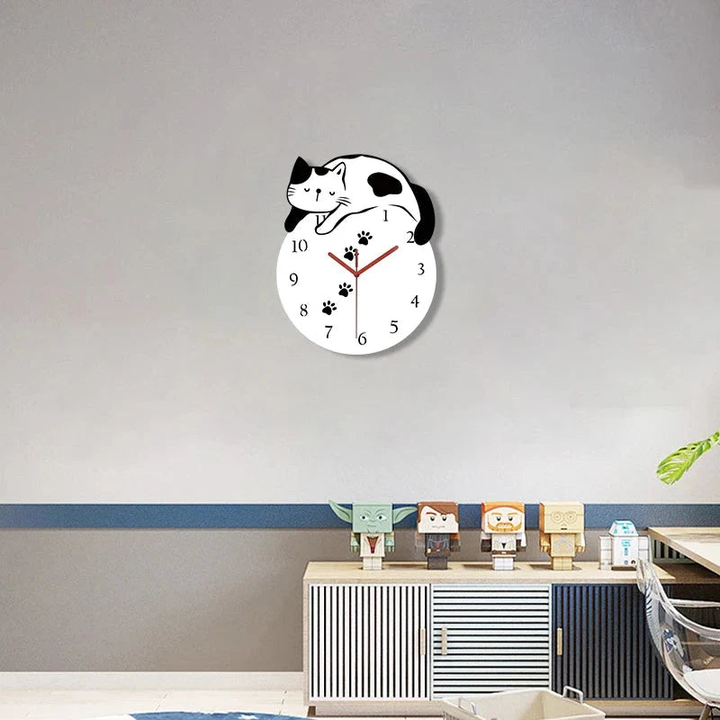 Horloge Chat Qui Dort