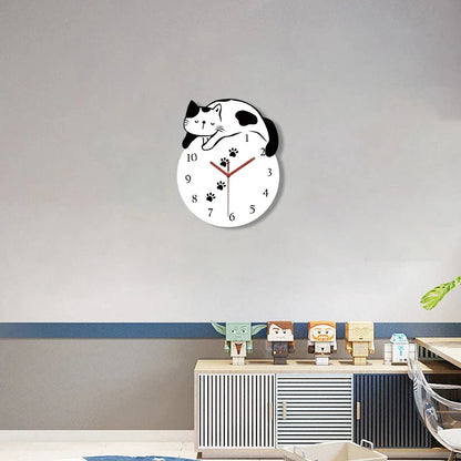 Horloge Chat Qui Dort