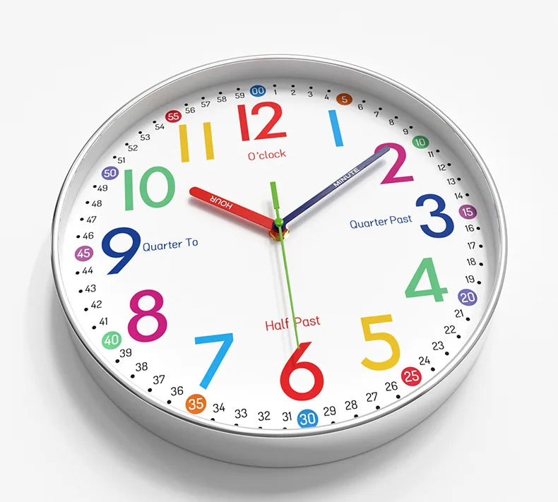Horloge Murale Silencieuse Design Enfant Quartz 30cm