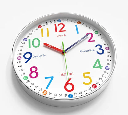 Horloge Murale Silencieuse Design Enfant Quartz 30cm