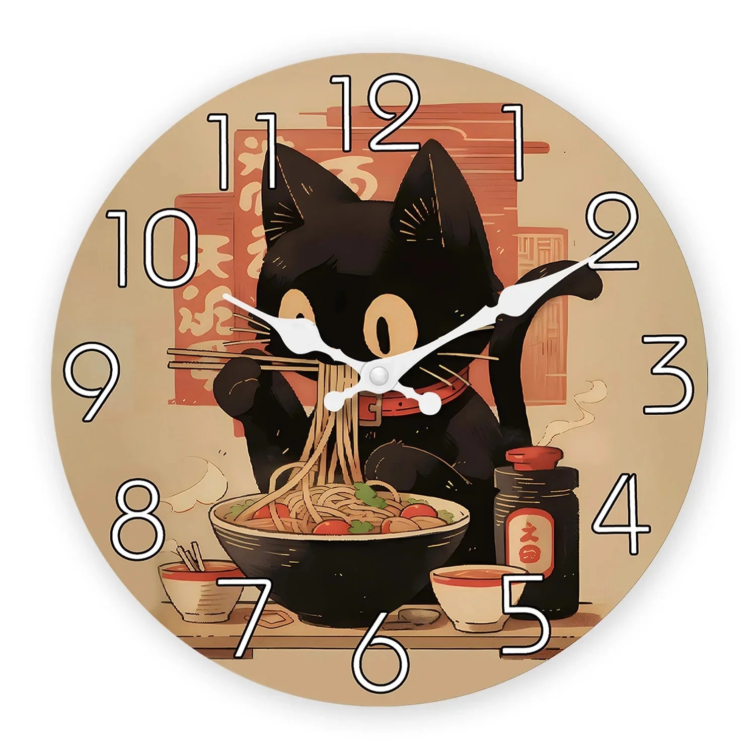 Horloge Chat Noir Style Vietnam