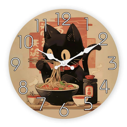 Horloge Chat Noir Style Vietnam